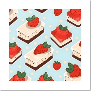 Strawberry Chessecake Time Posters and Art